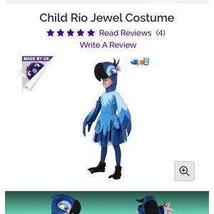 Girls Rio bird Halloween costume